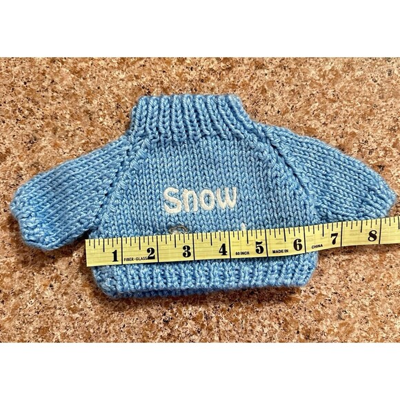 VNTG Bear Wear Blue Sweater Clothes – Fits 10"–12" Bears, Dolls, or Plush Animal - Picture 5 of 7